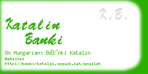 katalin banki business card